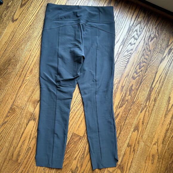 Athleta Stellar Pants Trousers Leggings Gray Green Crop Zip Pockets Size M - Picture 8 of 13